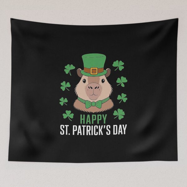 Item preview, Cute Capybara St. Patrick’s Day Green Hat Design designed and sold by love3617.