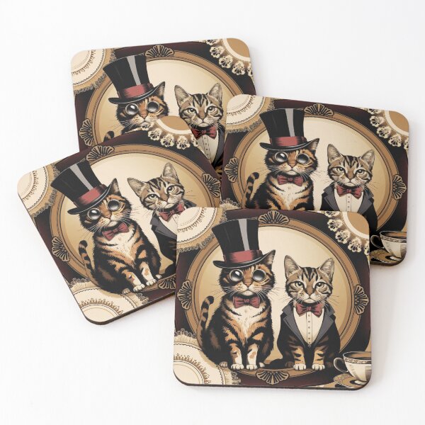 Item preview, Two luxurious vintage cats designed and sold by PattaZone.