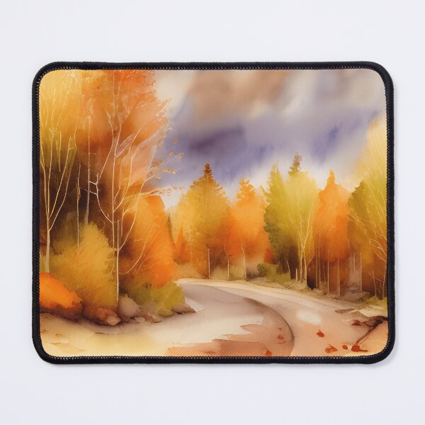 Item preview, Mountains in Autumn Landscape Watercolor Painting | Watercolor Landscape | Watercolor Art | Watercolor Scenery designed and sold by UnhingedBird.