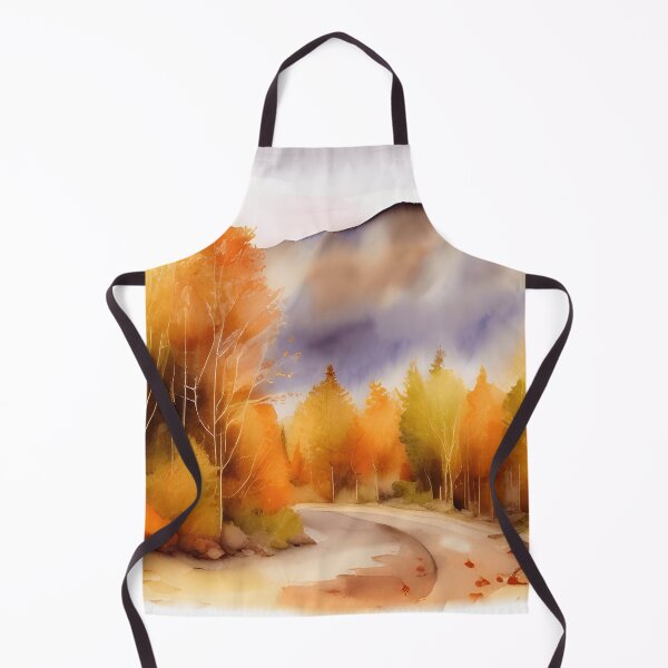 Item preview, Mountains in Autumn Landscape Watercolor Painting | Watercolor Landscape | Watercolor Art | Watercolor Scenery designed and sold by UnhingedBird.