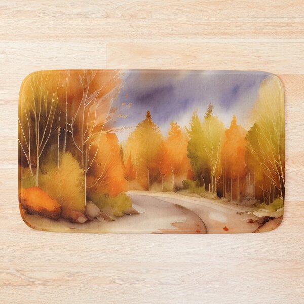 Item preview, Mountains in Autumn Landscape Watercolor Painting | Watercolor Landscape | Watercolor Art | Watercolor Scenery designed and sold by UnhingedBird.