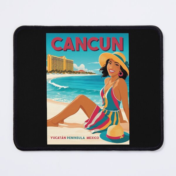 Item preview, A Vintage Travel Poster of Cancun - Mexico designed and sold by GoodOldVintage.