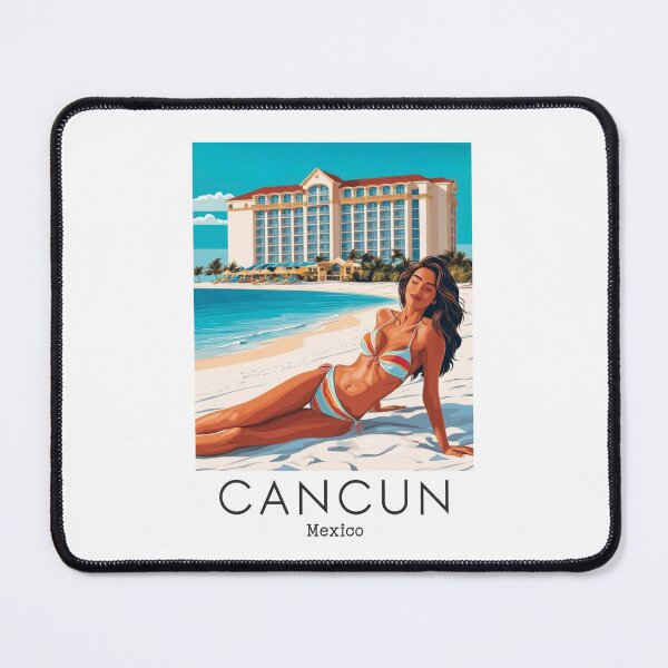 Item preview, A Vintage Travel Poster of Cancun - Mexico designed and sold by GoodOldVintage.