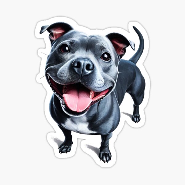 Item preview, Blue Staffy Portrait designed and sold by MaedK.