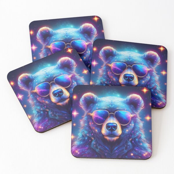 Item preview, Galactic Bear in Sunglasses – Cosmic Cool Design designed and sold by RaiyaTees.