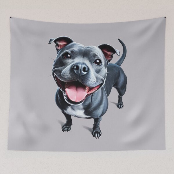 Item preview, Blue Staffy Portrait designed and sold by MaedK.