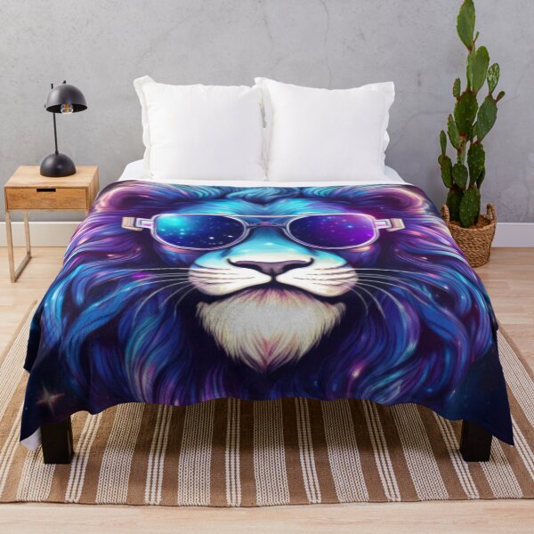 Item preview, Galactic Lion in Sunglasses – Cosmic Cool Design designed and sold by RaiyaTees.