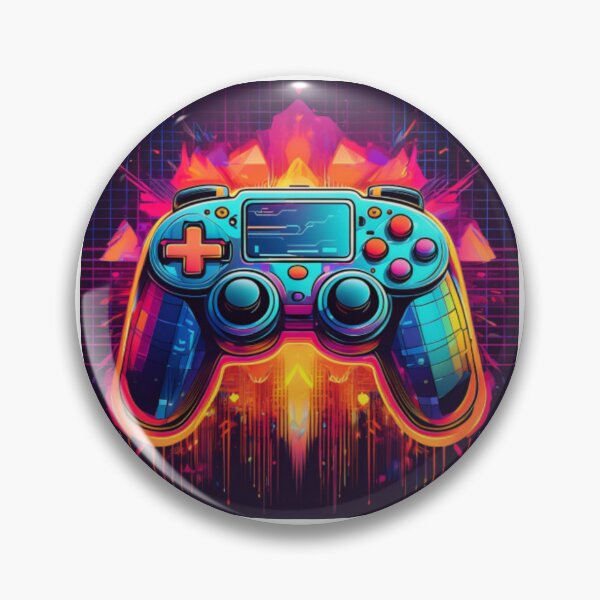 Artikelvorschau, Lebendiges Neon-Design des Gaming-Controllers entworfen und verkauft von RaiyaTees.