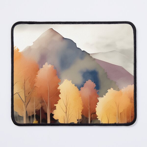 Item preview, Mountains in Autumn Landscape Watercolor Painting | Watercolor Landscape | Watercolor Art | Watercolor Scenery designed and sold by UnhingedBird.