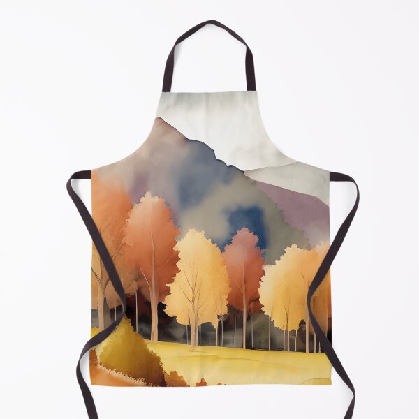 Item preview, Mountains in Autumn Landscape Watercolor Painting | Watercolor Landscape | Watercolor Art | Watercolor Scenery designed and sold by UnhingedBird.