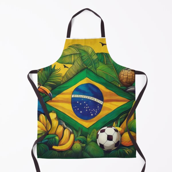 Item preview, Vibrant Brazilian Flag with Toucans and Tropical Elements designed and sold by RaiyaTees.