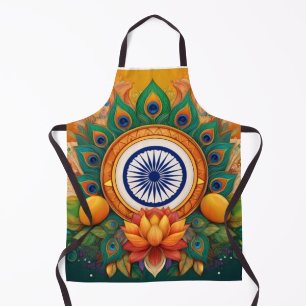 Item preview, Vibrant Indian Flag and Lotus Mandala Design designed and sold by RaiyaTees.