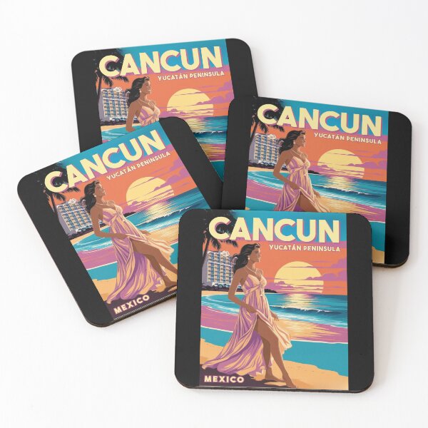 Item preview, Póster de viaje vintage de Cancún, México designed and sold by GoodOldVintage.