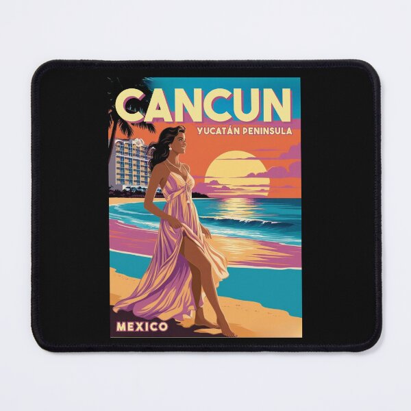 Item preview, A Vintage Travel Poster of Cancun - Mexico designed and sold by GoodOldVintage.