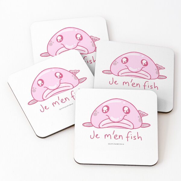 Item preview, I don't care - Je m'en fish designed and sold by christinacrookcreative.