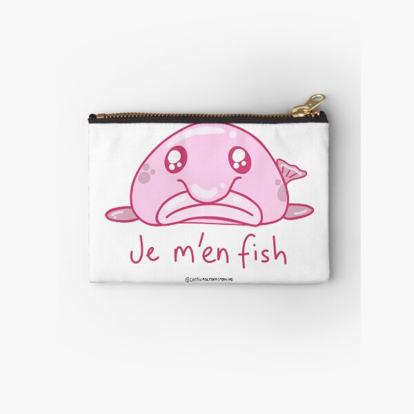 Item preview, I don't care - Je m'en fish designed and sold by christinacrookcreative.