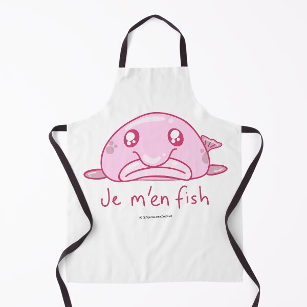 Item preview, I don't care - Je m'en fish designed and sold by christinacrookcreative.