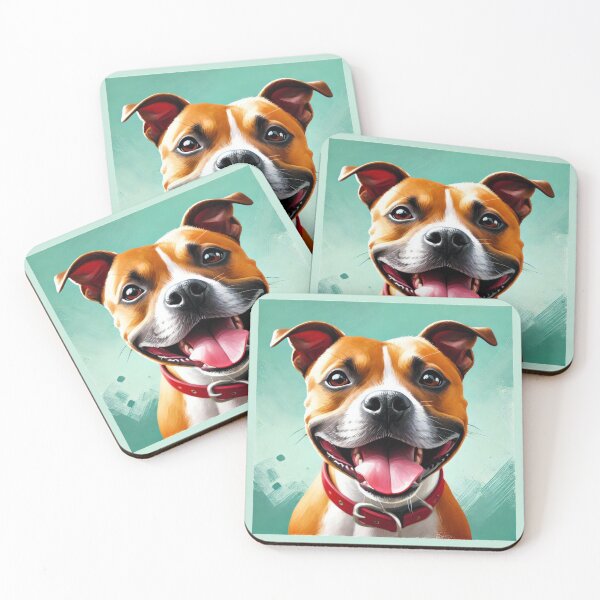 Item preview, Red Staffy Portrait designed and sold by MaedK.