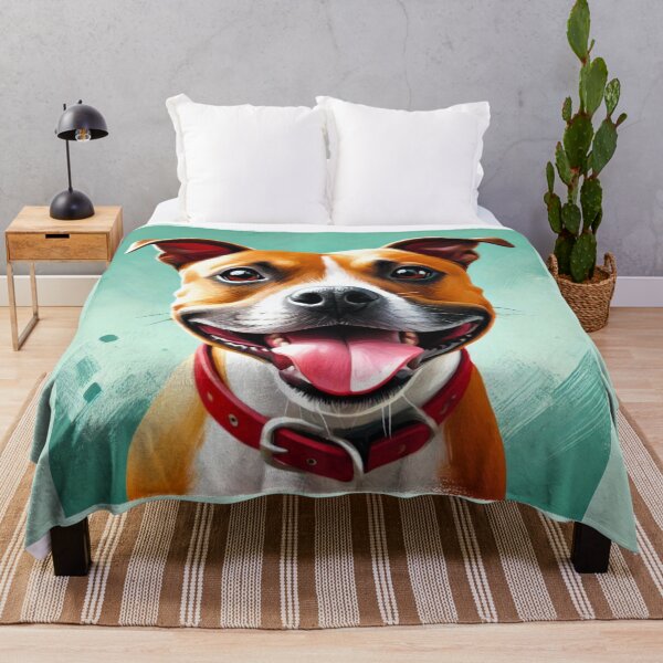 Item preview, Red Staffy Portrait designed and sold by MaedK.