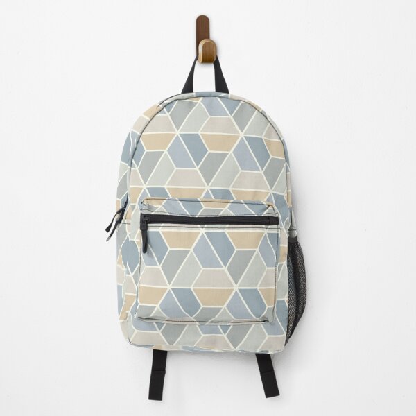 Item preview, Serene Retro Mosaic - Triangles dusty blue & green designed and sold by colorofmagic.