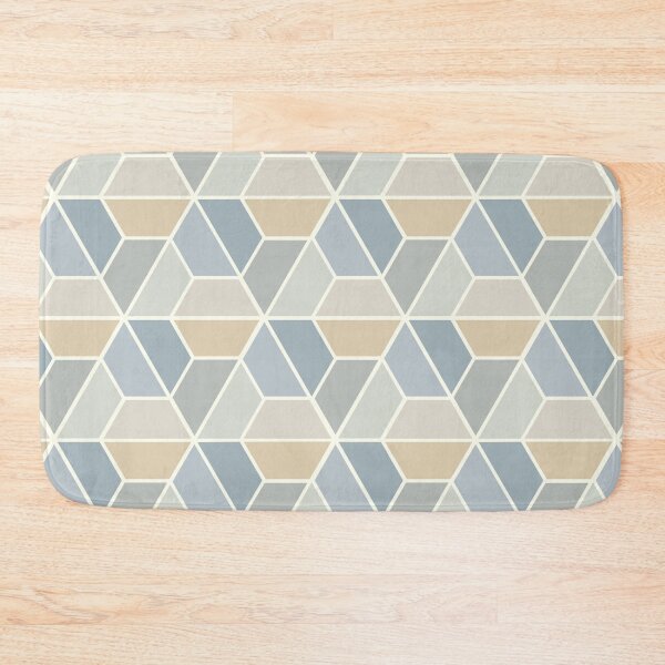 Item preview, Serene Retro Mosaic - Triangles dusty blue & green designed and sold by colorofmagic.