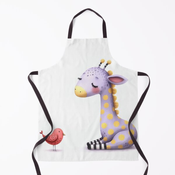 Item preview, A whimsical illustration of happy giraffe designed and sold by Beyondnote-Art.