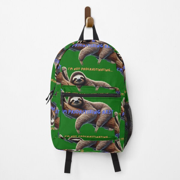 Item preview, Lazy Sloth Meme Design – 'I'm Not Procrastinating, I'm Prioritizing Rest' – Funny Animal Humor designed and sold by Nauert's.