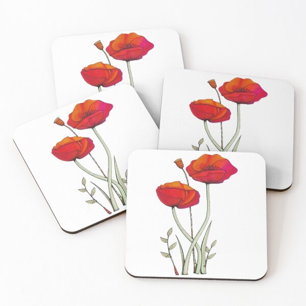 Item preview, Poppy Flowers - White designed and sold by ilovestudiostic.