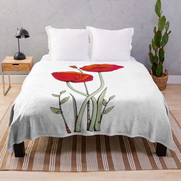Item preview, Poppy Flowers - White designed and sold by ilovestudiostic.