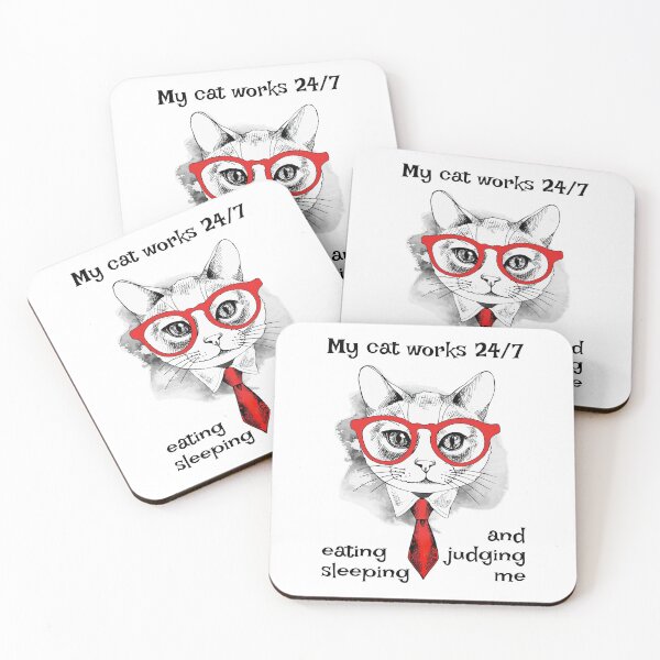 Item preview, My cat works 24/7 designed and sold by FRAZAstore.