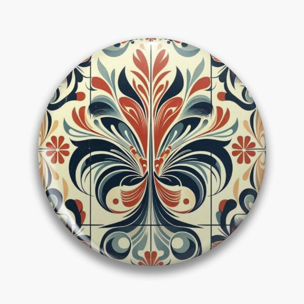 Item preview, Vintage 1960s Retro Tile Pattern designed and sold by Dogandesighn.