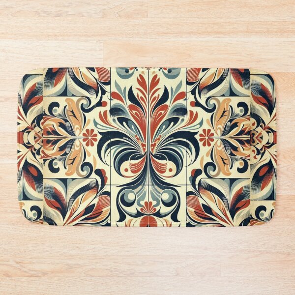 Item preview, Vintage 1960s Retro Tile Pattern designed and sold by Dogandesighn.