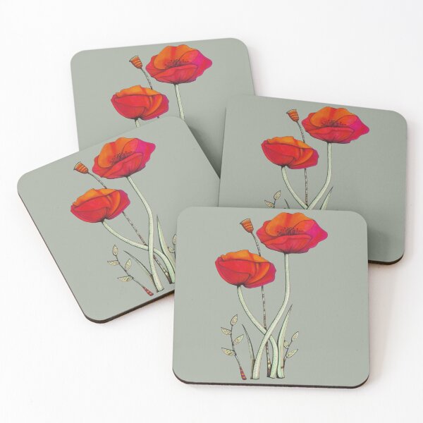Item preview, Poppy Flowers - Army Green Lite designed and sold by ilovestudiostic.