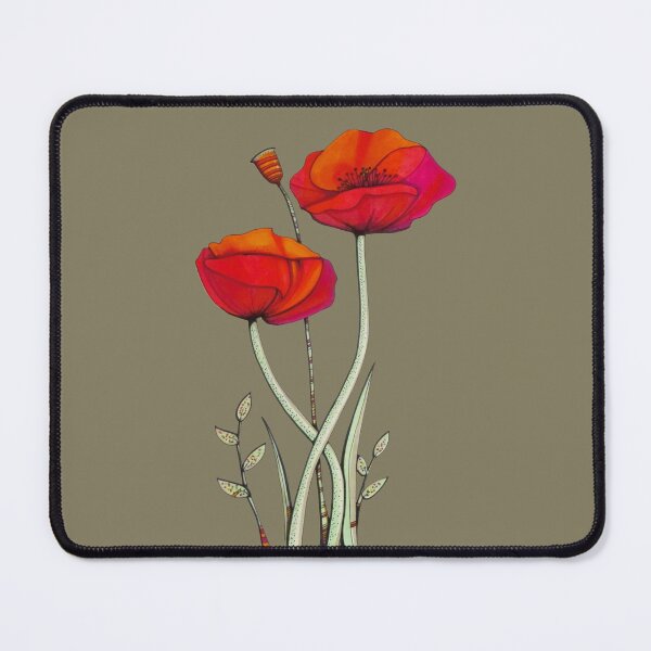 Item preview, Poppy Flowers - Army Green Dark designed and sold by ilovestudiostic.
