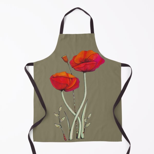 Item preview, Poppy Flowers - Army Green Dark designed and sold by ilovestudiostic.