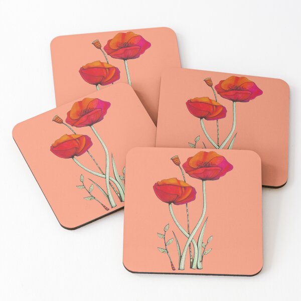 Item preview, Poppy Flowers - Pink Terracotta designed and sold by ilovestudiostic.