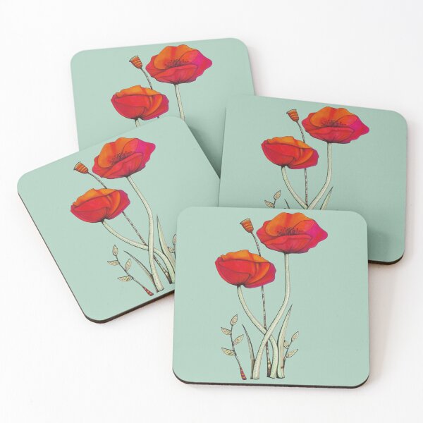 Item preview, Poppy Flowers - Silky Sage designed and sold by ilovestudiostic.