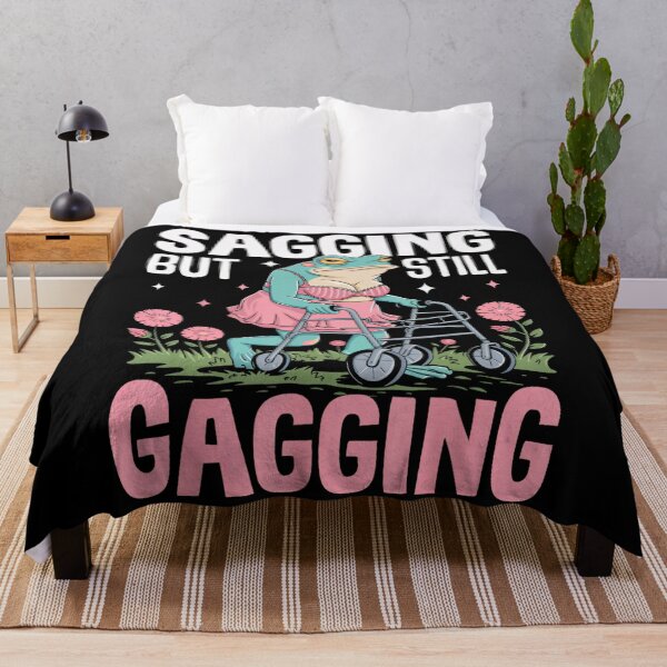 Item preview, Humor Frog Sagging But Still Gagging Funny Frog Meme designed and sold by DreamyNature.