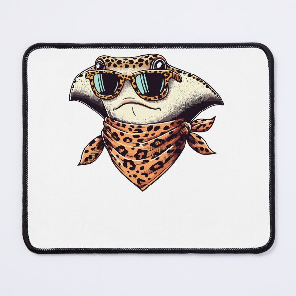 Item preview, Manta Ray Wearing Leopard Scarf Animal Wearing Sunglasses designed and sold by Artistoos.