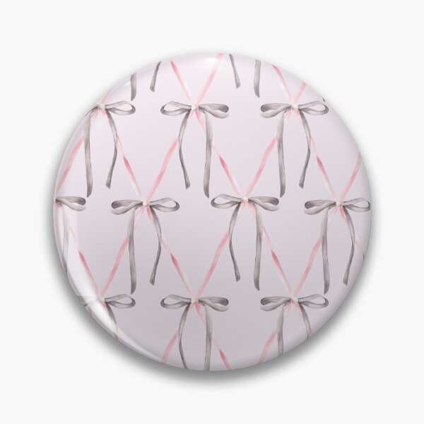 Item preview, Grey and Pink bows seamless pattern Watercolor ribbon, Girl coquette diamond lattice design illustration designed and sold by BartolArt.