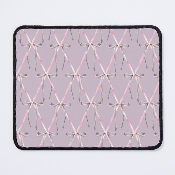 Item preview, Grey and Pink bows seamless pattern Watercolor ribbon, Girl coquette diamond lattice design illustration designed and sold by BartolArt.