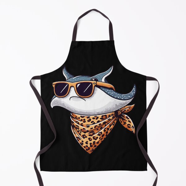 Item preview, Manta Ray Wearing Leopard Scarf Animal Wearing Sunglasses designed and sold by Artistoos.