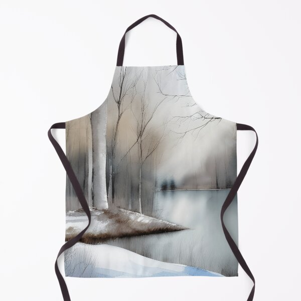 Item preview, Forest Lake in Winter Landscape Watercolor Painting | Watercolor Landscape | Watercolor Art | Watercolor Scenery designed and sold by UnhingedBird.