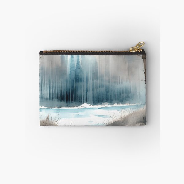 Item preview, Forest Lake in Winter Landscape Watercolor Painting | Watercolor Landscape | Watercolor Art | Watercolor Scenery designed and sold by UnhingedBird.