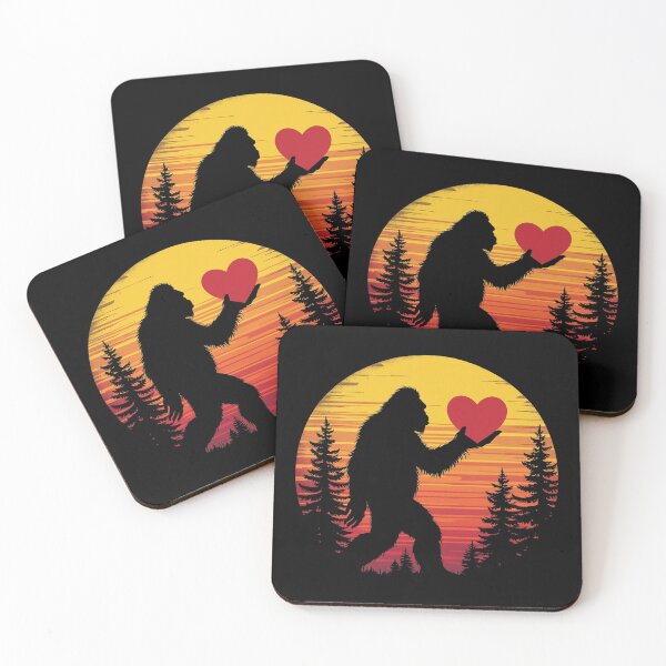 Item preview, Bigfoot Heart Valentines Love Sasquatch Sunset designed and sold by Blok45.