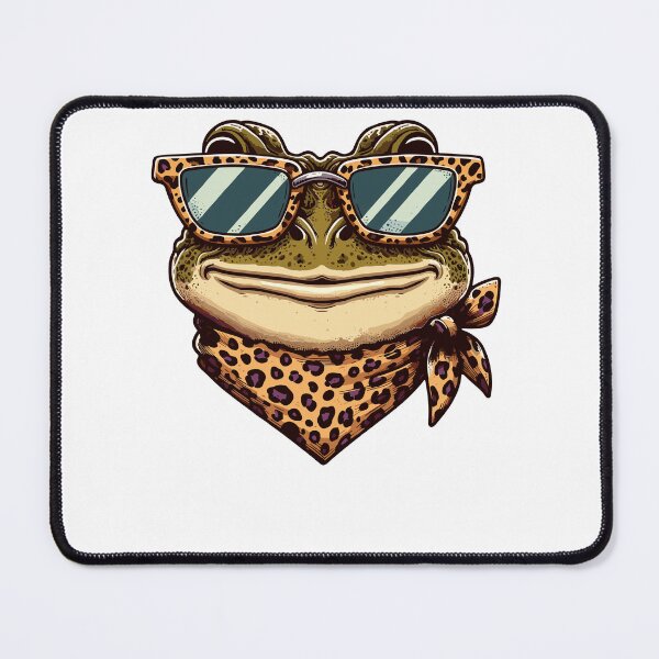 Item preview, Frog Toad Wearing Leopard Scarf Animal Wearing Sunglasses designed and sold by Artistoos.