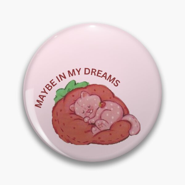 Item preview, A cat sleeping on a strawberry pillow. designed and sold by Thikra-Store.
