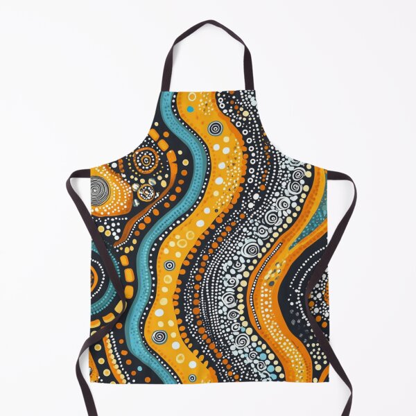 Item preview, Aboriginal Inspired Dot Art - Cultural Heritage River And Mountains designed and sold by GrinGalore.
