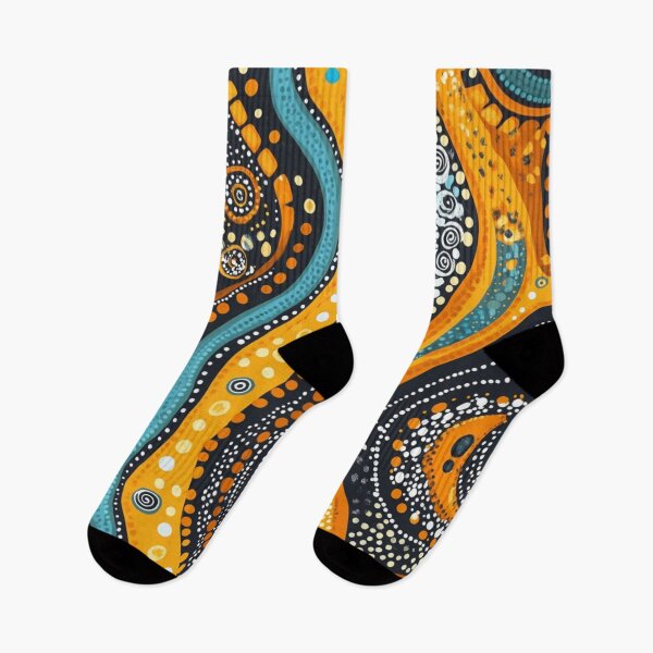 Item preview, Aboriginal Inspired Dot Art - Cultural Heritage River And Mountains designed and sold by GrinGalore.