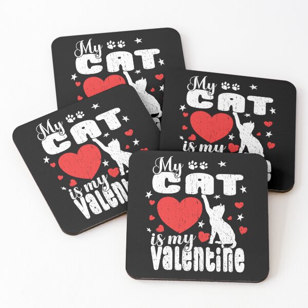 Item preview, MY CAT IS MY VALENTINE valentines day cat lover cat owner cats single singles valentines day designed and sold by Jt41.